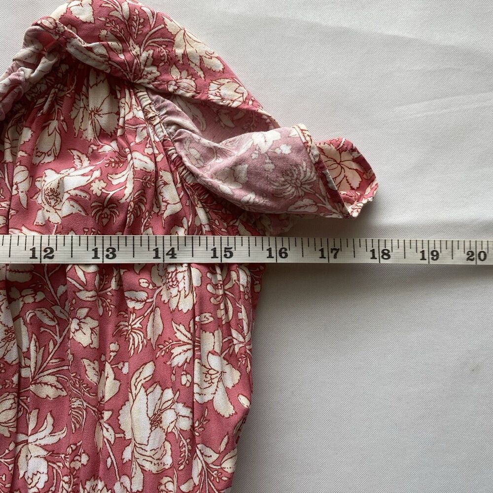 J. Crew Dark Flamingo Tossed Floral Tiered Maxi Dress Size Medium - Picture 16 of 16
